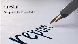  Presentation with fountain pen - Audience pleasing presentation theme consisting of fountain pen writing the word backdrop and a  colored foreground