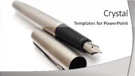  Presentation with fountain pen - Slide set having fountain pen background and a white colored foreground