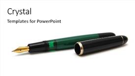  Presentation with fountain pen - Amazing presentation having fountain pen backdrop and a white colored foreground