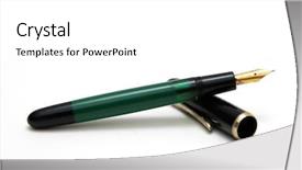  Presentation with fountain pen - Presentation theme consisting of fountain pen background and a white colored foreground