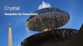  Presentation with vatican - Amazing PPT layouts having fountain-with-an-obelisk backdrop and a ocean colored foreground
