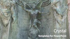  Presentation with angels - Slide set enhanced with fountain with figures of angel background and a gray colored foreground