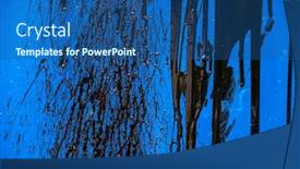  Presentation with black liquid - Slides having fountains-of-liquid-black-paint background and a ocean colored foreground