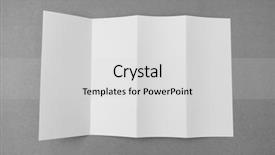  Presentation with fold - Slide set having four - fold white template paper background and a light gray colored foreground