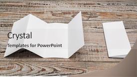  Presentation with fold - Beautiful PPT layouts featuring four - fold white template paper backdrop and a light gray colored foreground