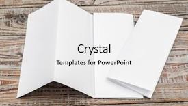  Presentation with fold - Slide set with four - fold white template paper background and a white colored foreground