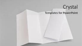  Presentation with fold - Slide deck enhanced with four- fold white template paper background and a light gray colored foreground