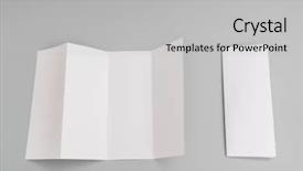  Presentation with fold - Audience pleasing slide deck consisting of four- fold white template paper backdrop and a light gray colored foreground