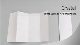  Presentation with fold - Theme featuring four- fold white template paper background and a light gray colored foreground
