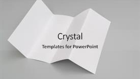  Presentation with fold - PPT theme enhanced with four- fold white template paper background and a light gray colored foreground