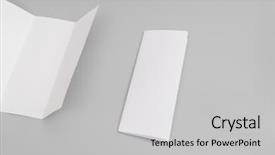  Presentation with fold - Slides consisting of four- fold white template paper background and a light gray colored foreground