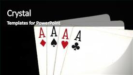  Presentation with black - Amazing presentation design having odd - four aces against a black backdrop and a black colored foreground