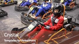  Presentation with internet security children awareness - Cool new slides with four adults and two children backdrop and a tawny brown colored foreground