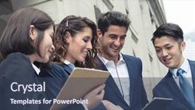  Presentation with people - Presentation enhanced with four agreements - business people working outside office background and a  colored foreground