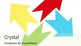  Presentation with arrows - Cool new presentation with four arrows in four directions backdrop and a soft green colored foreground