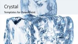  Presentation with 3d cube - Beautiful presentation featuring four block - ice cube pyramid macro shot backdrop and a light blue colored foreground