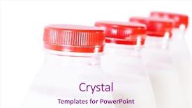  Presentation with cow milk - PPT theme with four bottles of milk background and a  colored foreground