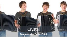  Presentation with accordion - Amazing slide deck having four boys playing accordion backdrop and a dark gray colored foreground