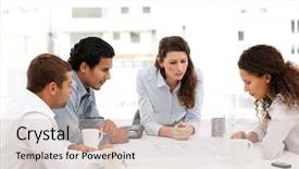  Presentation with architects - Slide deck having four charismatic architects looking background and a soft green colored foreground