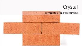  Presentation with white bricks - Slides featuring four clay bricks building background and a white colored foreground