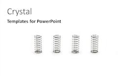 Presentation with white - Audience pleasing theme consisting of four coil springs standing isolated backdrop and a white colored foreground