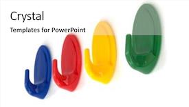  Presentation with plastic pollution in ocean - PPT layouts enhanced with four color plastic wall hook background and a white colored foreground