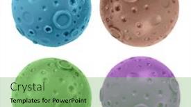  Presentation with rubber - Presentation theme with four-colorful-rubber-balls-shaped background and a seafoam green colored foreground