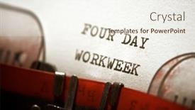  Presentation with annual day bonding - Presentation enhanced with four-day-workweek-phrase-written background and a sky blue colored foreground