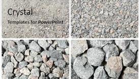  Presentation with stone - PPT theme having four different crushed stone background and a light gray colored foreground