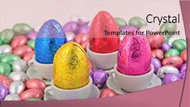  Presentation with tea party - Amazing theme having window on a brick wall with vertical curtains backdrop and a light gray colored foreground