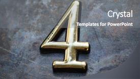  Presentation with burgundy gold - Beautiful PPT theme featuring four elements - 4 gold digit on dark backdrop and a gray colored foreground