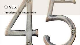  Presentation with aged study - Cool new presentation theme with four elements - aged metal numbers with screw backdrop and a soft green colored foreground