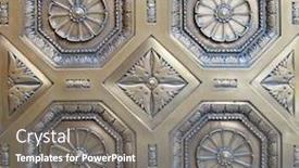  Presentation with tiles - PPT theme with four-embossed-tiles background and a gray colored foreground