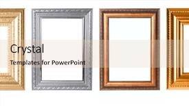  Presentation with gold frame - Presentation theme featuring four frames to isolate background and a  colored foreground