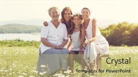  Presentation with generations - Amazing presentation having four generations of beautiful women backdrop and a yellow colored foreground
