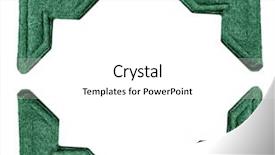  Presentation with white and green - Slides featuring four green photo corners isolated background and a white colored foreground