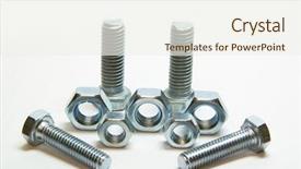  Presentation with nuts - Beautiful presentation featuring four head bolts and five screw nuts backdrop and a sky blue colored foreground