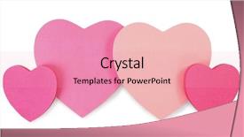  Presentation with loving hearts love heart candy - Colorful presentation theme enhanced with four hearts family love backdrop and a coral colored foreground