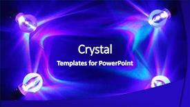  Presentation with deep blue - Cool new presentation design with four lamps illuminated brightly backdrop and a  colored foreground