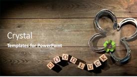  Presentation with four leaf clover - Cool new theme with four-leaf-clover-made-out backdrop and a coral colored foreground