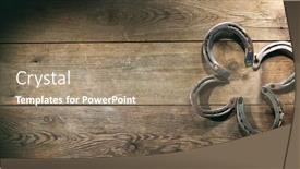  Presentation with four leaf clover - PPT theme having four-leaf-clover-made-out background and a coral colored foreground