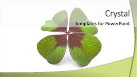  Presentation with four leaf clover - Cool new PPT layouts with four leaf clover backdrop and a white colored foreground