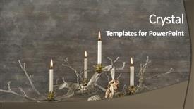  Presentation with christmas advent - Presentation theme having four old burning advent candles background and a gray colored foreground
