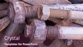  Presentation with recycling - Amazing presentation design having four-old-rusty-bolts backdrop and a tawny brown colored foreground