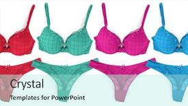  Presentation with pink green - Theme enhanced with four pairs of bra background and a arctic colored foreground
