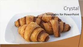  Presentation with white plate - Presentation design having four-pieces-of-freshly-toasted background and a white colored foreground