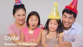  Presentation with birthday party - Amazing slide set having  backdrop and a  colored foreground