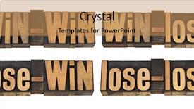  Presentation with outcome - PPT layouts enhanced with four possible outcome of conflict background and a coral colored foreground