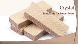  Presentation with wafer - Beautiful slide set featuring four rectangle shape wafer biscuits backdrop and a lemonade colored foreground