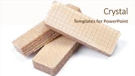  Presentation with wafer - Presentation design enhanced with four rectangle shape wafer biscuits background and a lemonade colored foreground